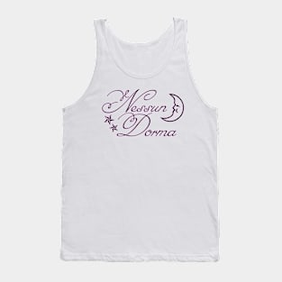 Nessun dorma with moon and stars - pink glow Tank Top